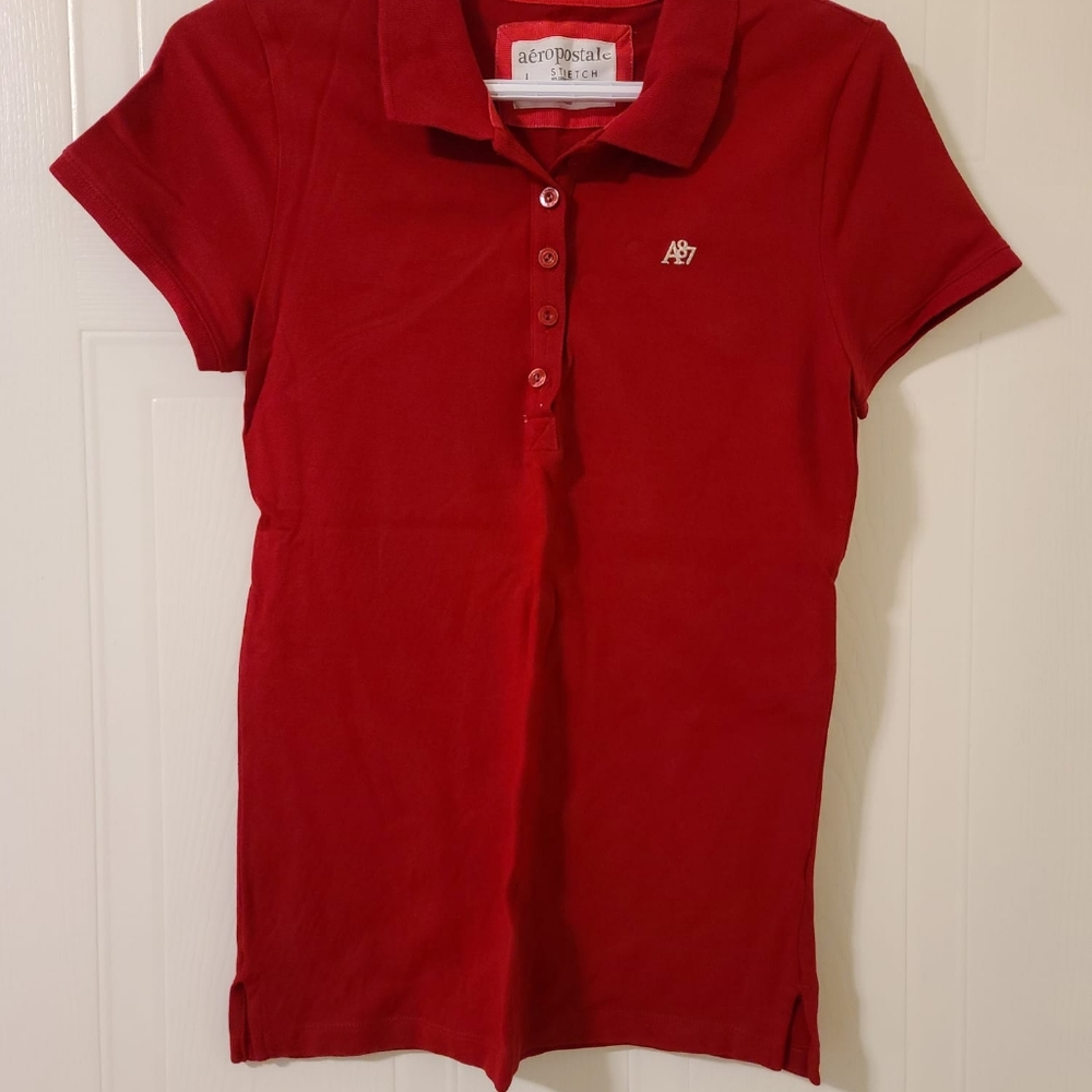 Aeropostale Short Sleeve Stretch T-shirt Red Large